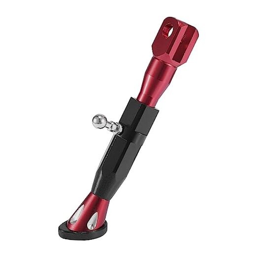 Universal Adjustable Kickstand Side Support Stand Set for Motorcycle CNC Red