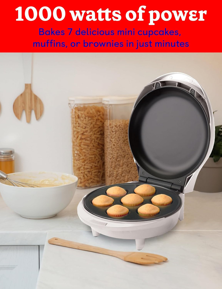 Mini Cupcake Factory, with Nonstick Surface, Mini Cupcake Machine with Cool Touc