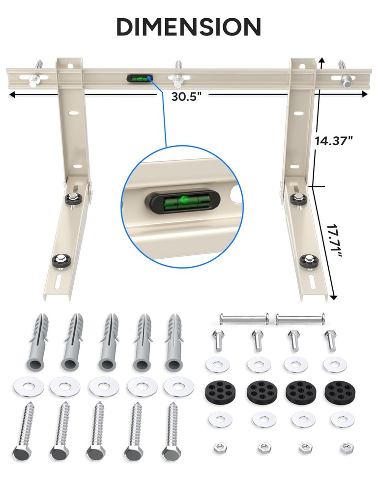 Mini Split Wall Mounting Bracket, Heavy-Duty Wall Bracket for 7000 Btu to 120...