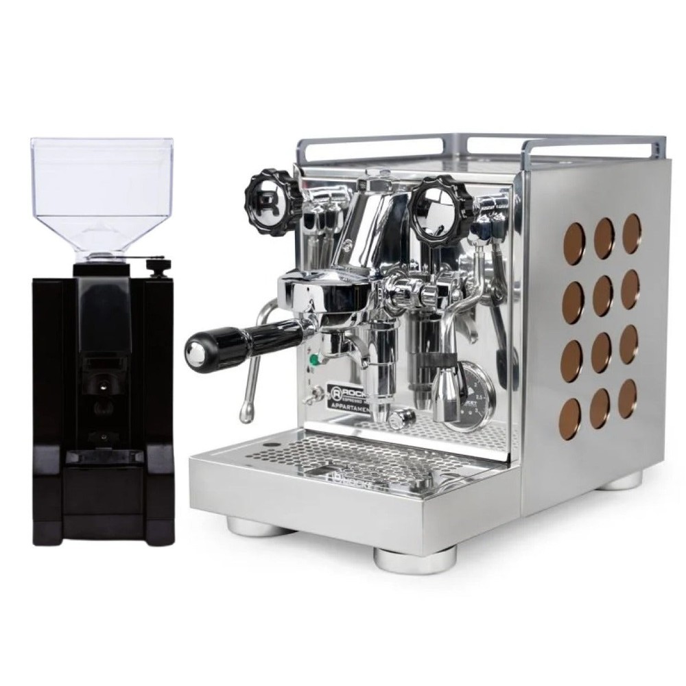 Rocket Espresso Appartamento Espresso Machine (Copper) and Eureka Notte Bundle