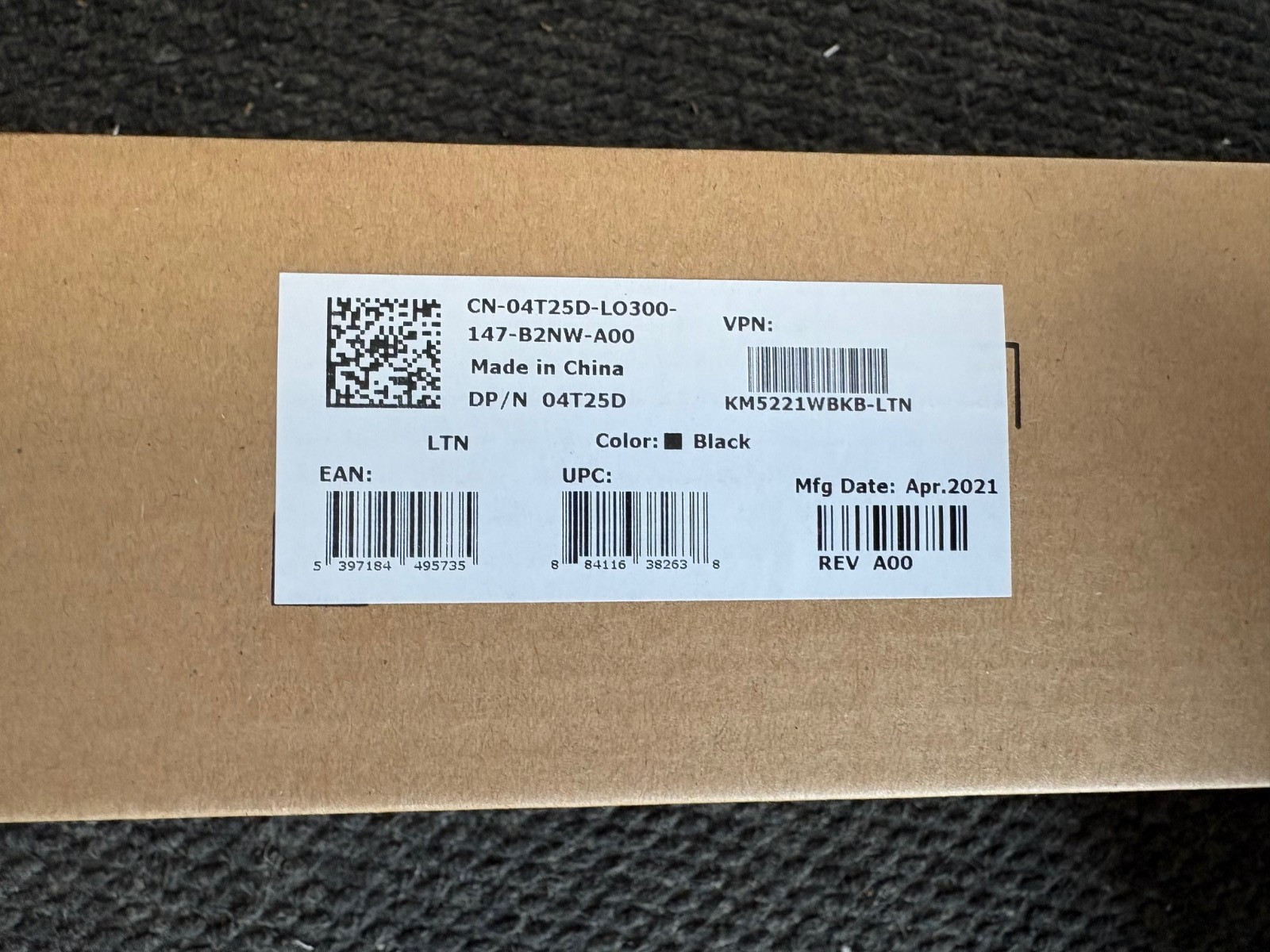 NEW - SEALED - Dell Wireless Keyboard & Mouse PRO KM5221WBKB - LATIN LAYOUT