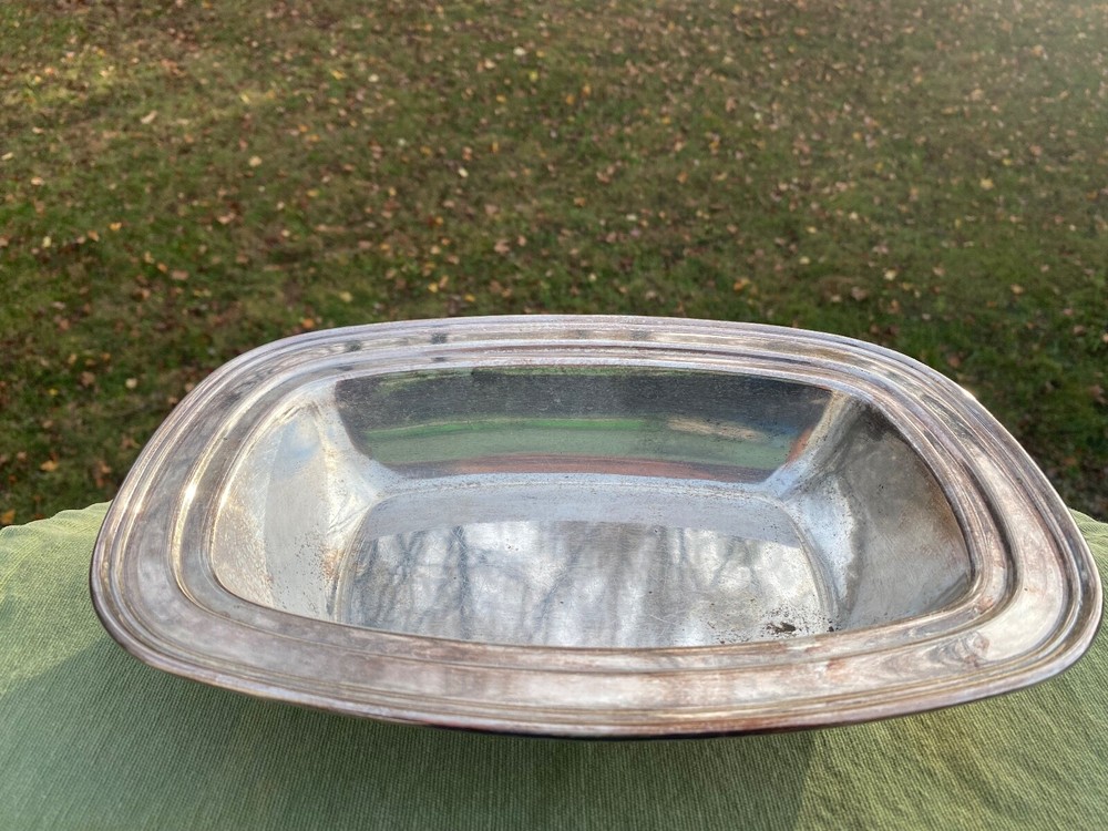 Vintage PSCO Silver Rectangle Serving Platter Silverplate on Copper Preisner