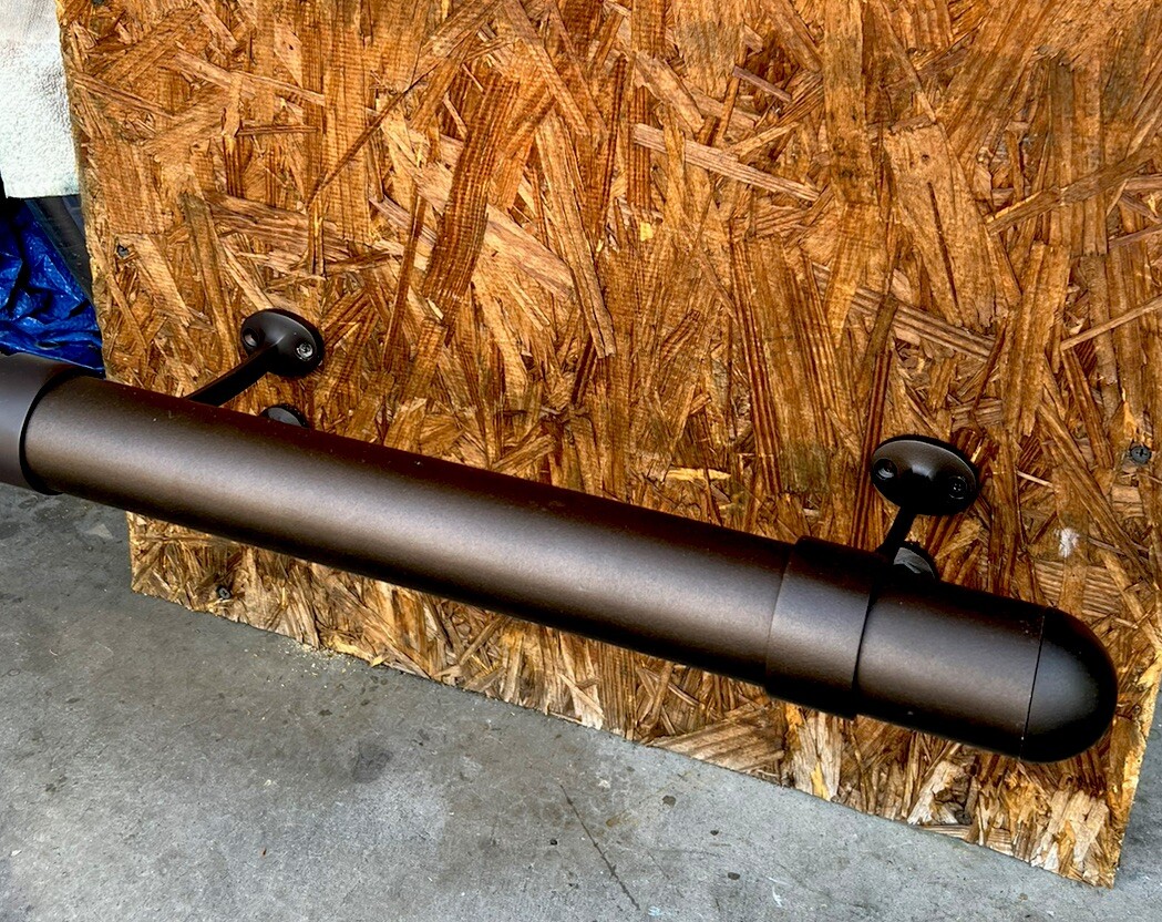 Complete Bar Rail Kit -Foot Rest- 2ft Thru 8ft- Oil Rubbed Bronze