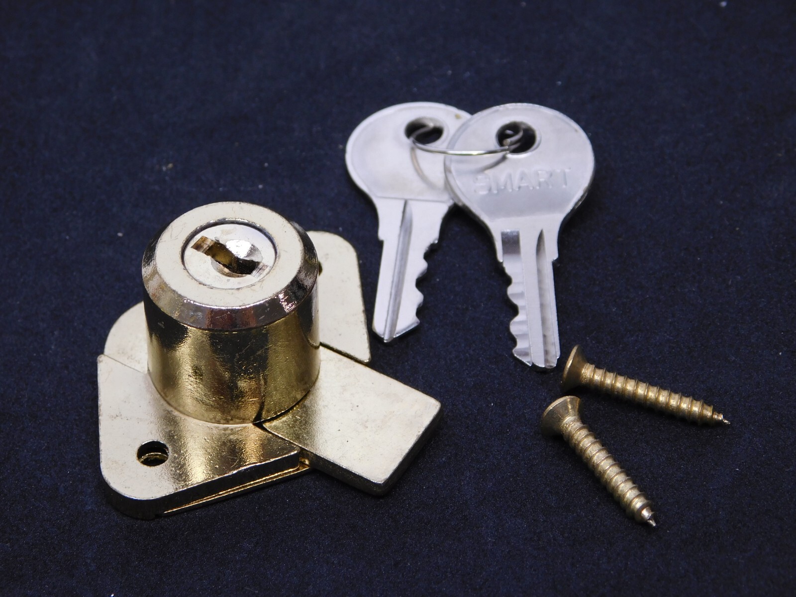 DESK OFFICE DRAWER CABINET LOCK BRASS 7/8"DIA x 3/4"L Cylinder (Keyed Alike) HN