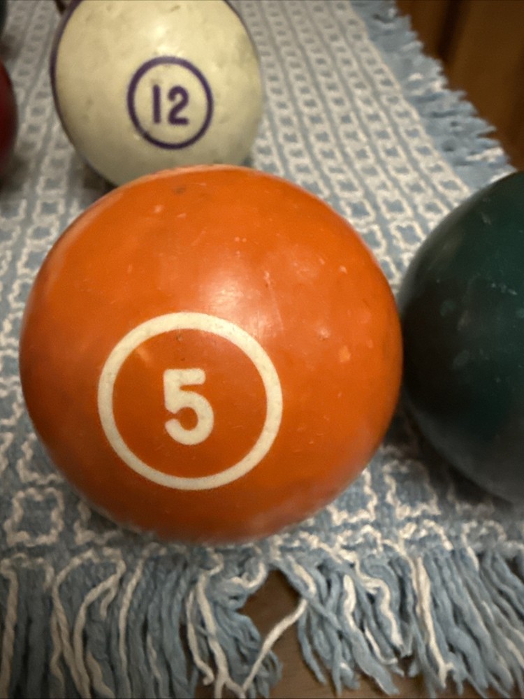 Vintage Billiards 2.1” Pool Balls Single Ring