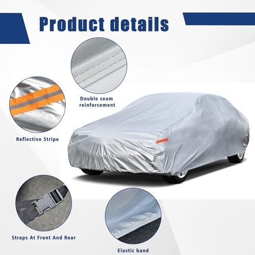 6 Layers Car Cover Custom Fit for Dodge Custom Fit Dodge Challenger LM-Silver