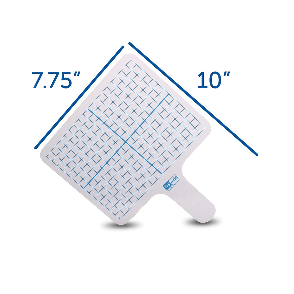 Flipside Products Rectangular Graph Dry Erase Answer Paddles, Double-Sided, A...