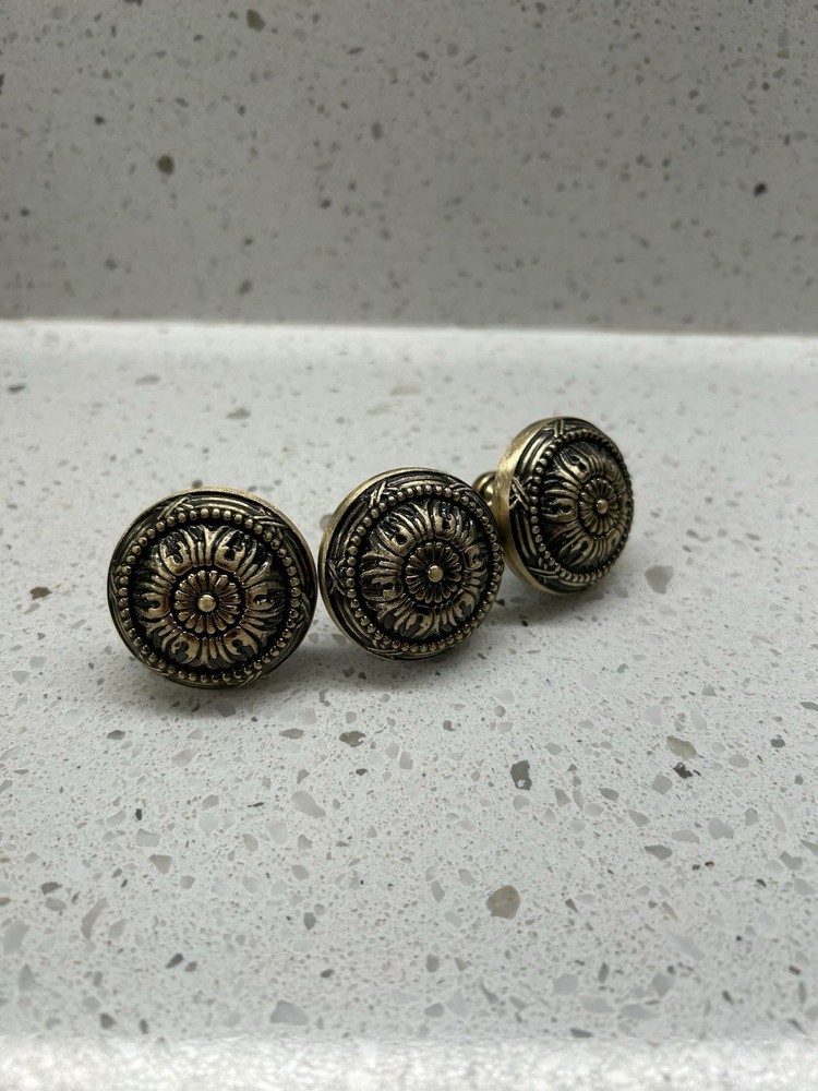 Shaub Brass Drawer Knobs- Set Of 9