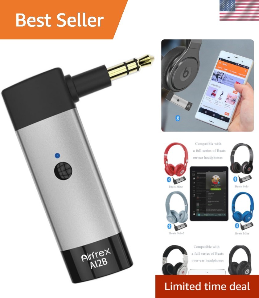 Bluetooth 5.3 Receiver for Beats Studio, Solo, Pro & More - 10h Play