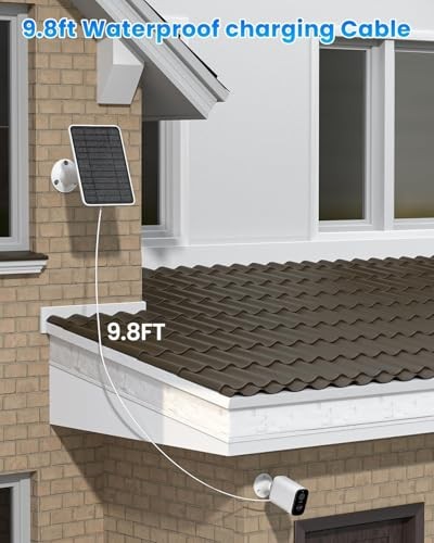 5W Solar Panel for Ring Camera, Solar Panel Charger Compatible for Ring-2 Pack