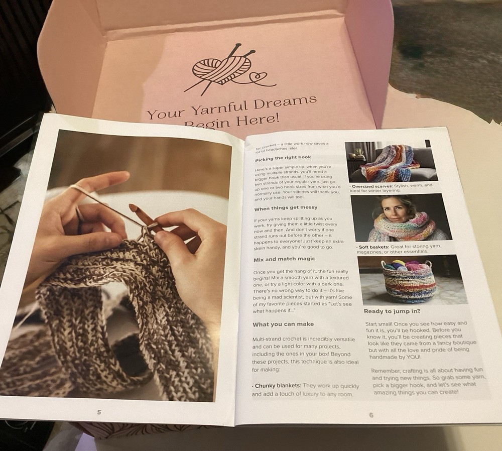 Hooks & Needles Spring Crochet Knitting Kit Preloved