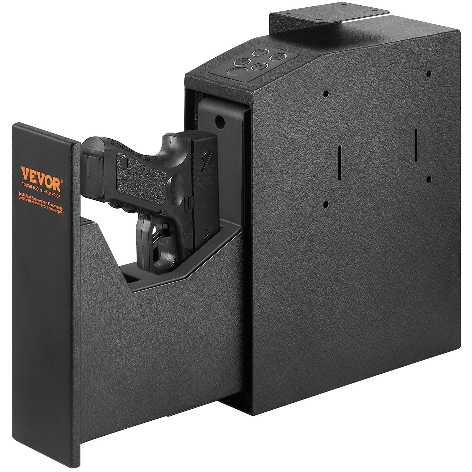 VEVOR Mounted Gun Safe for Pistols Biometric Gun Safe 3 Access Ways 1 Pistol