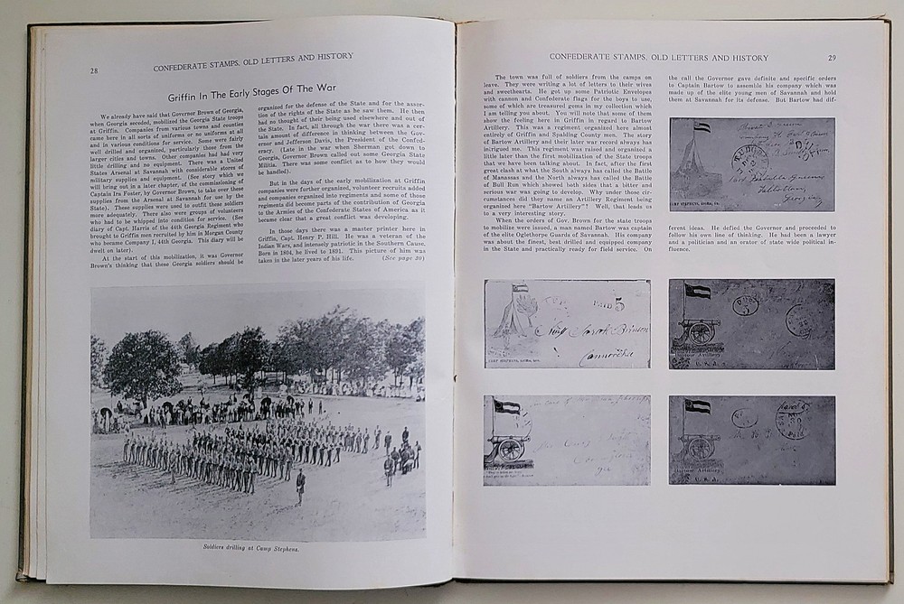 Confederate Stamps, Old Letters and History 1959 book SIGNED by Raynor Hubbell