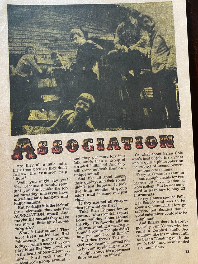 The Association, Full Page Vintage Clipping
