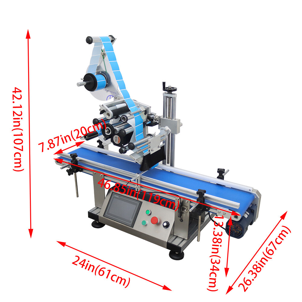 Automatic Desktop Conveyor Table Plane Labeling Machine Label Applicator 110V