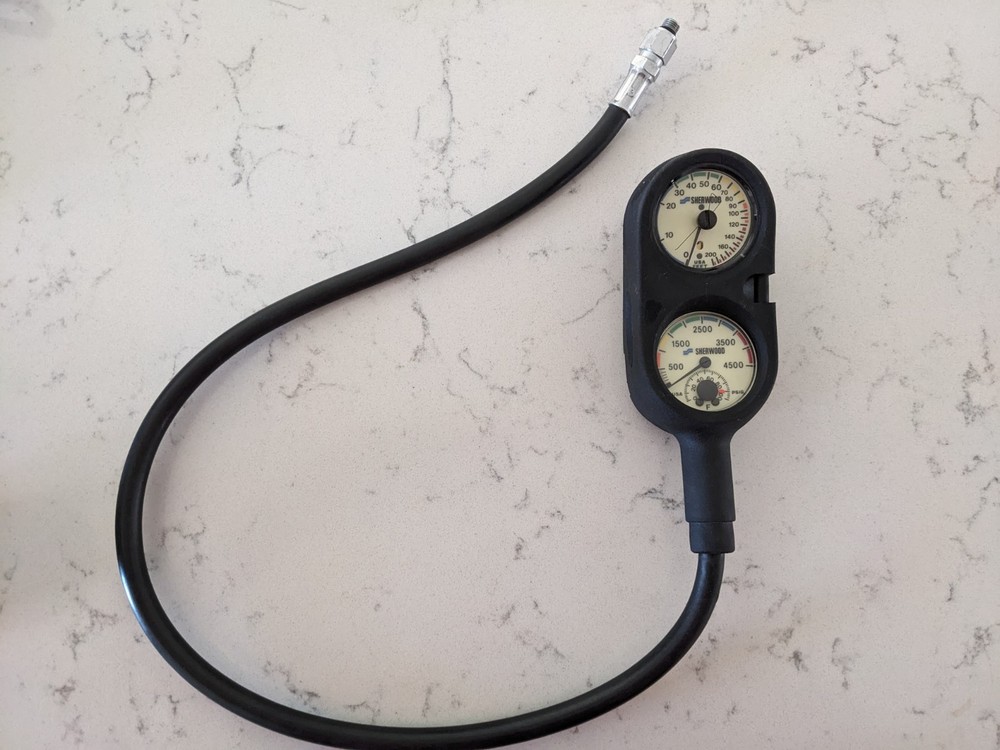 Sherwood Analog Console Compass Pressure & Depth Gauge