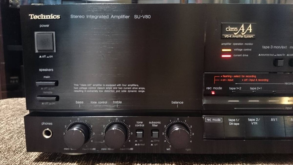 Technics SU-V80 Stereo Integrated Amplifier Class AA Transformer Tested JP JN02