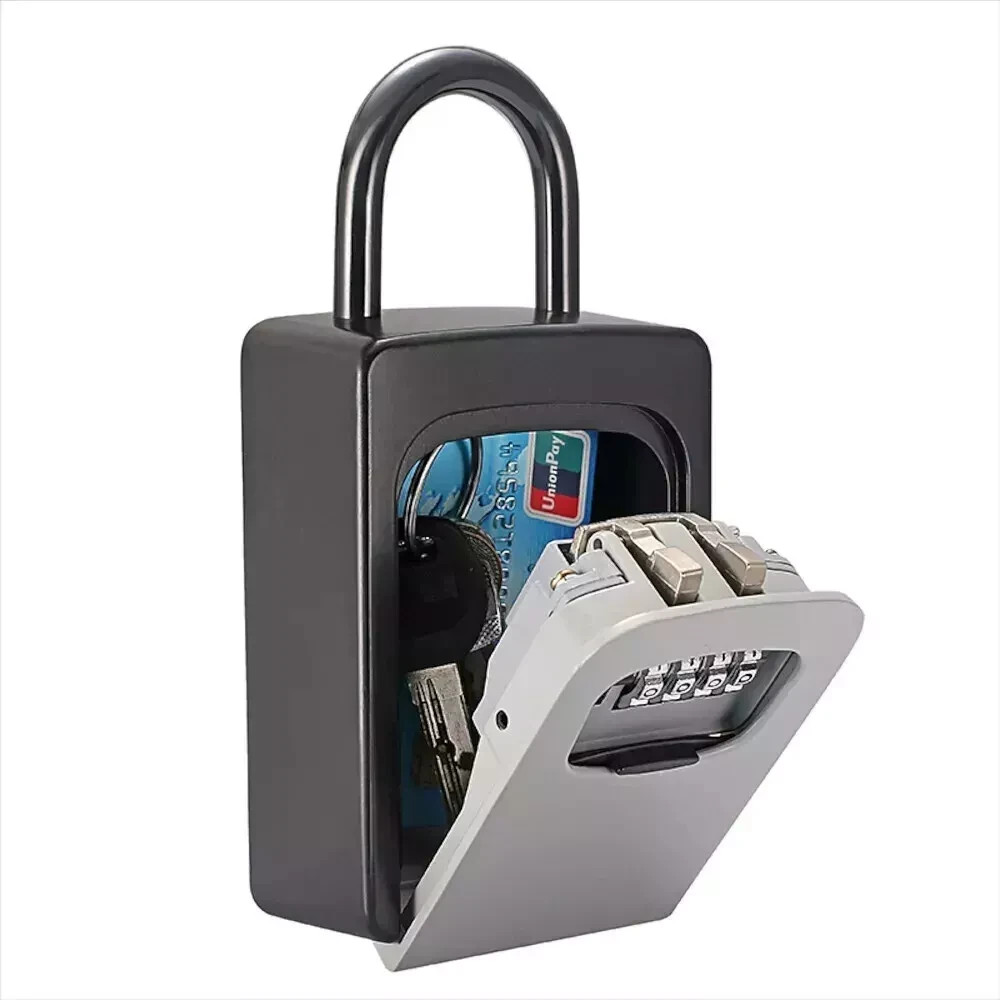 Key Safe 4-Digit Combination Lock Box Wall Mount Storage Safe Security Outdoor
