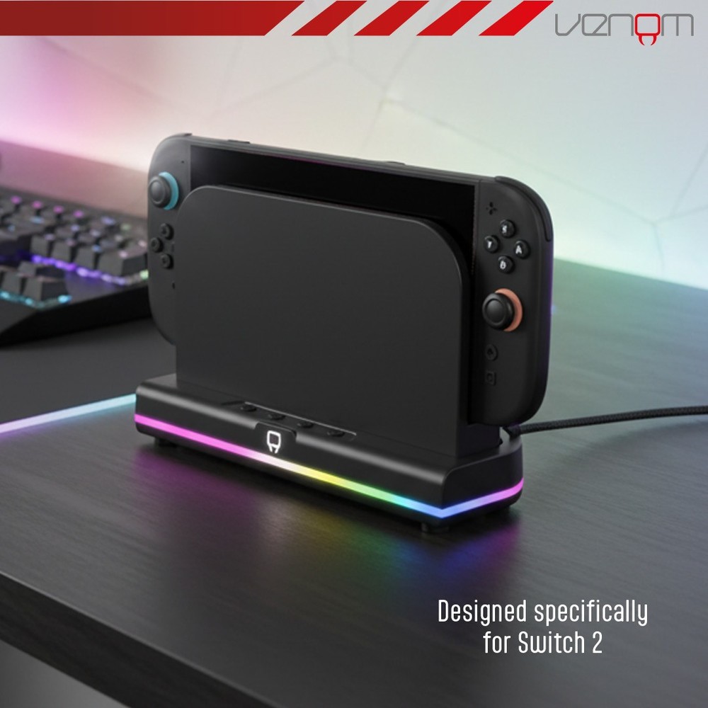 Venom Nintendo Switch 2 Cooling Stand with LED Colour Changing Light Display