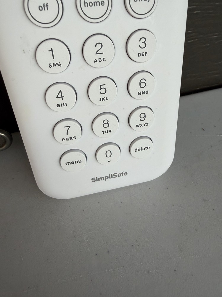 SimpliSafe SSKP3 Security Keypad White Wireless Pad Used Simpli-Safe