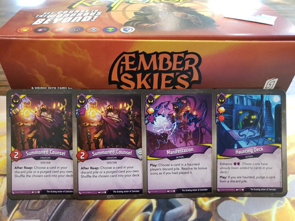 Unscanned Keyforge Aember Skies Deck - Brobnar Geistoid Logos