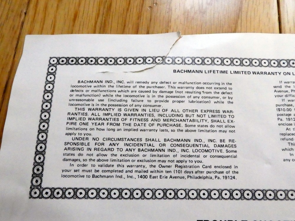 Bachmann Electric Train Track Set HO & N Assembly instructions Operation Guide
