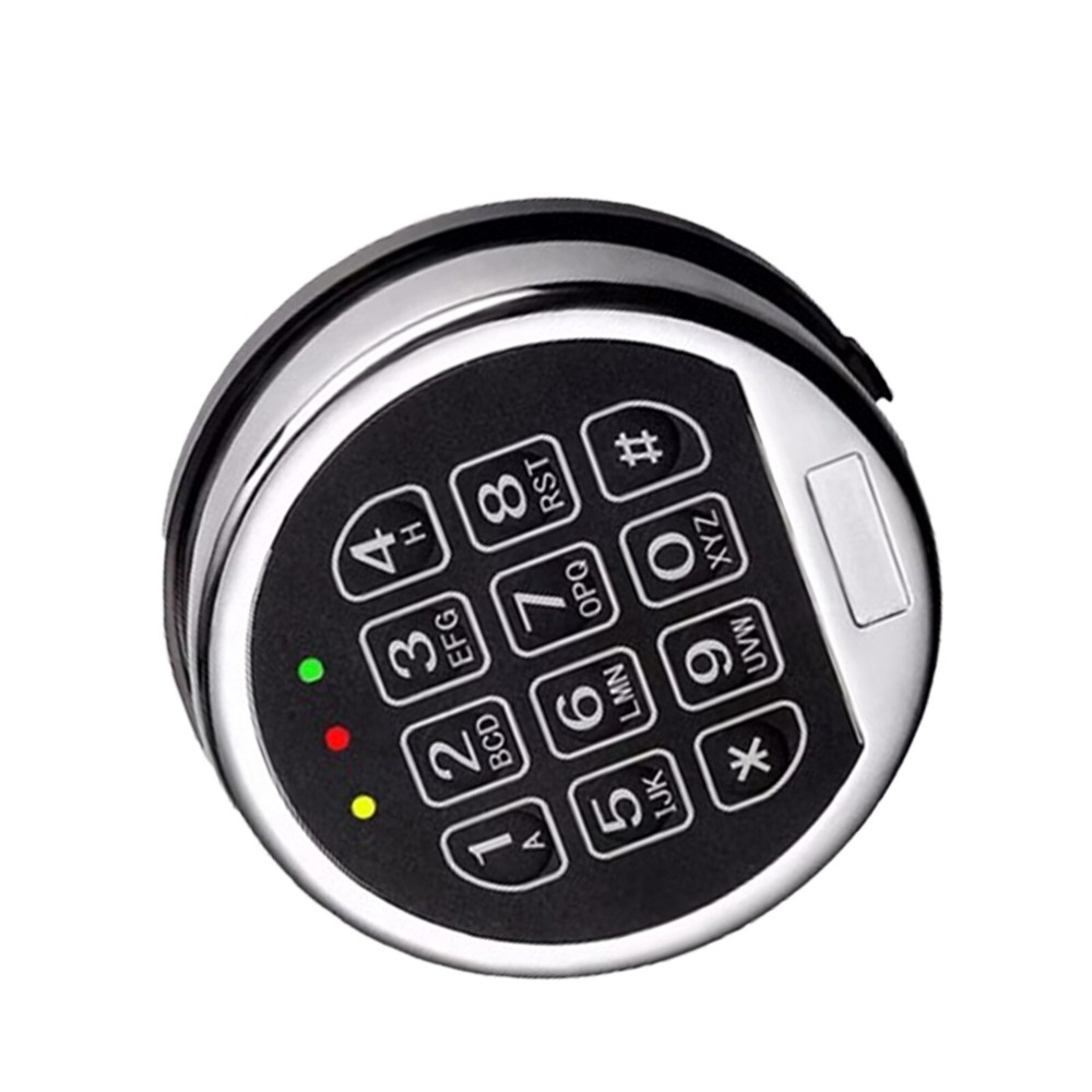 Gun Safe Lock Replacement Solenoid Lock with 2 Master Keys Chrome Digital Keypad