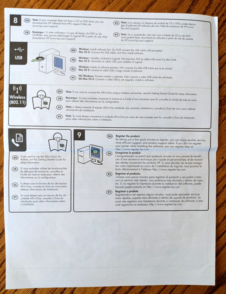 HP OFFICEJET 4500 GETTING STARTED GUIDE with G510 CD DISK FOR WINDOWS & MAC
