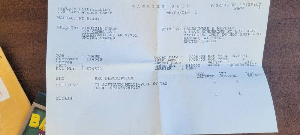 Vintage Fiskars Scissors Replacement Springs With Order Form Paperwork