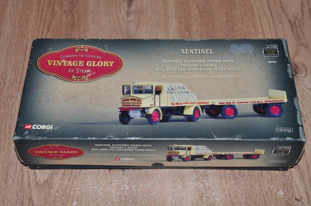 Corgi 80002 Sentinel Platform Wagon with Trailer & Sacks 1:50 Scale