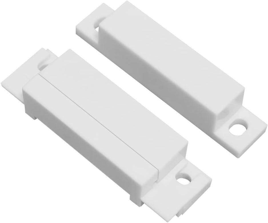 5 Pack Surface Mounted NC Magnetic Door Contacts Switch Sensor for Alarm white