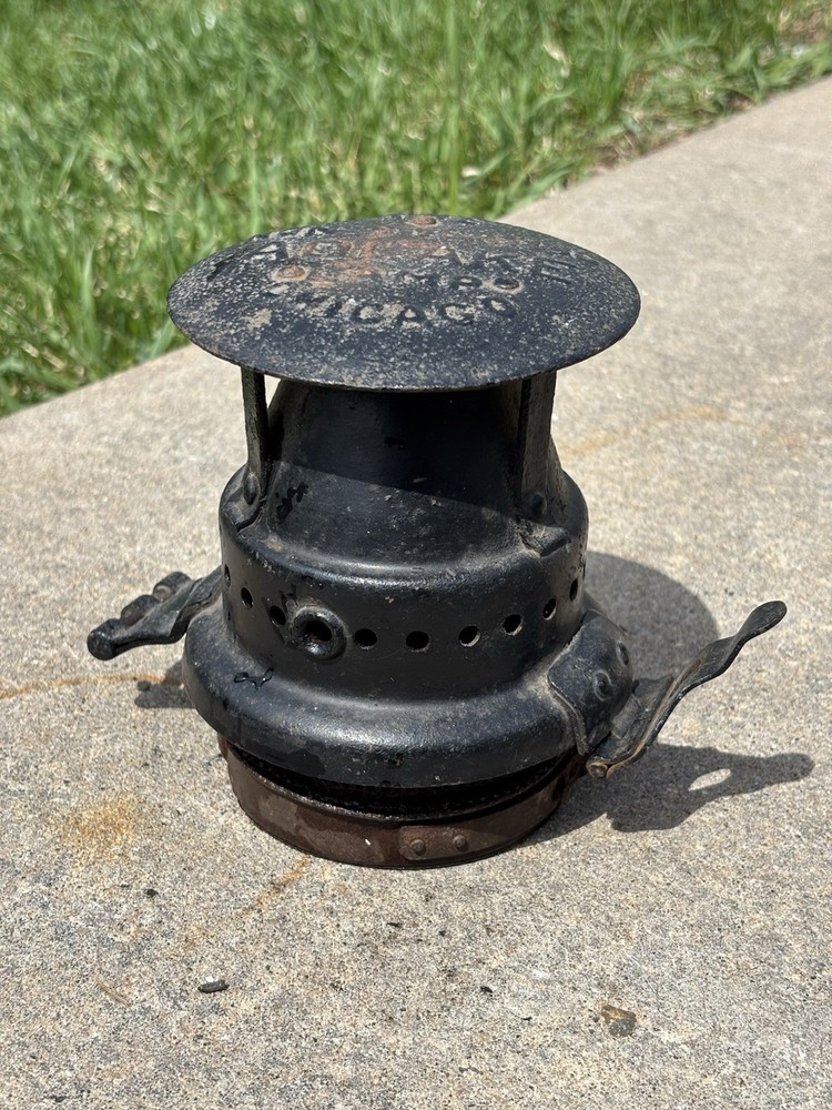 Adlake Railroad Switch Lamp Train Lantern Top Cap Vent Assembly