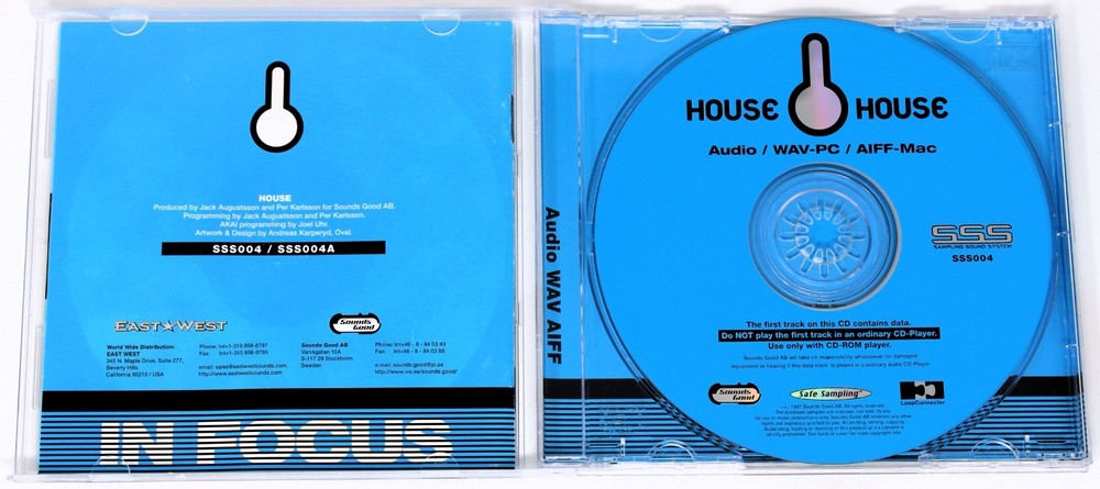 Sounds Good House Sampling Sound System Sample Library/Sampling CD 1997 SSS04
