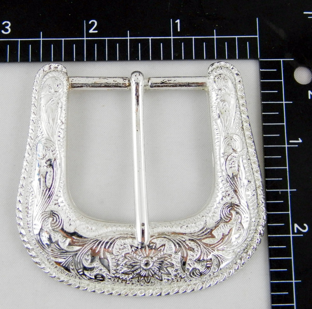 1-1/2" Victoria Buckle (Silver Plate)