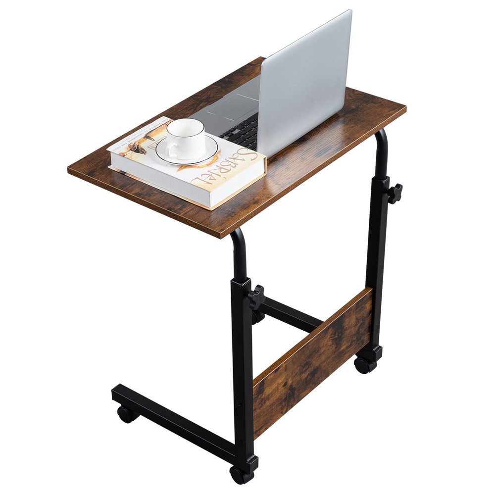 Rolling & Height adjustable P2 15MM Chipboard & Steel Side Table with Baffle NEW