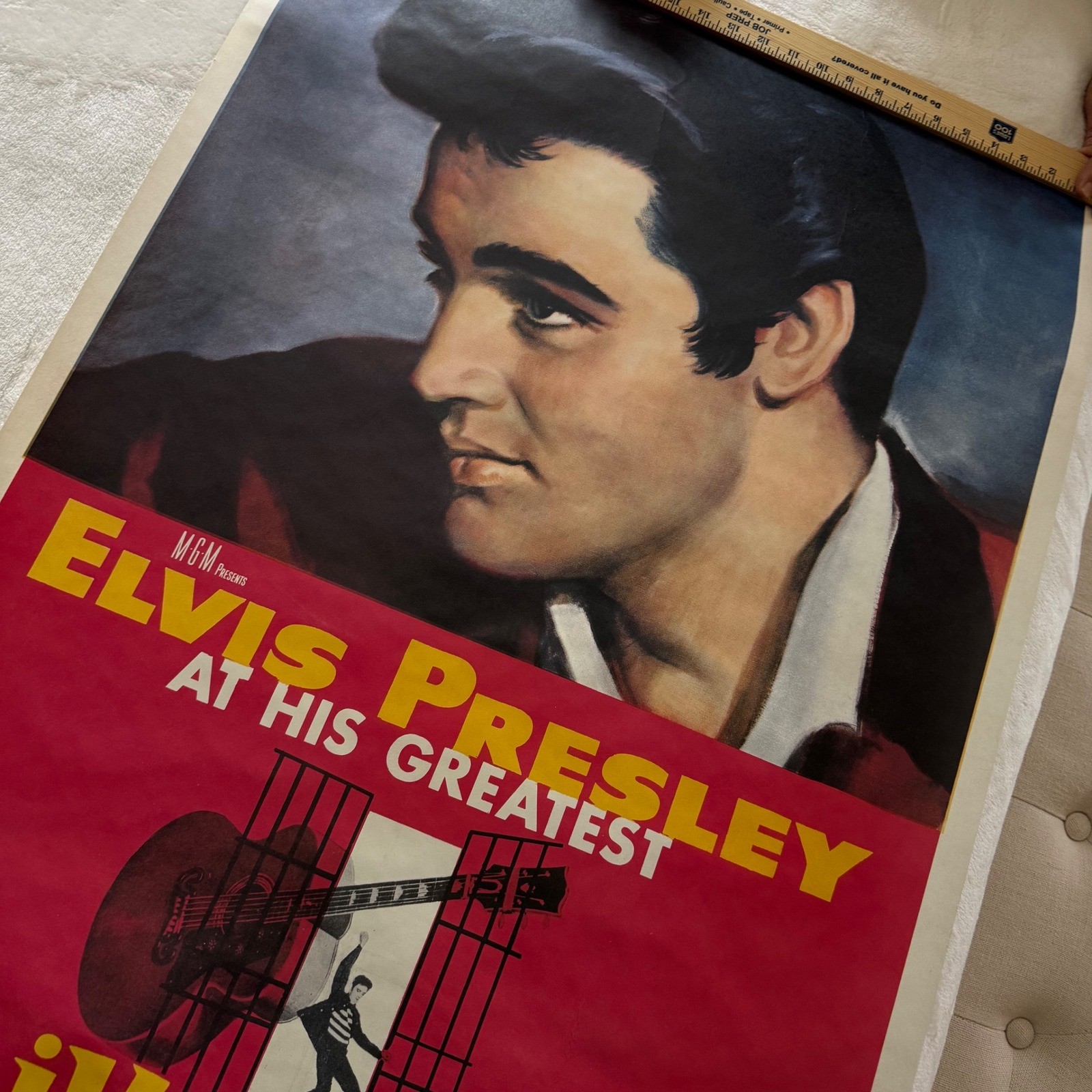 Elvis Presley Jailhouse Rock Vintage Movie Poster 27x41 MGM At His Greatest