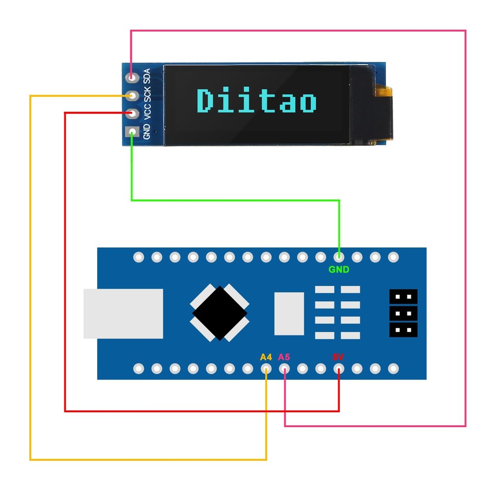 4Pcs 0.91'' LCD Display Modules 0.91inch IIC I2C OLED Display I2C OLED Screen...