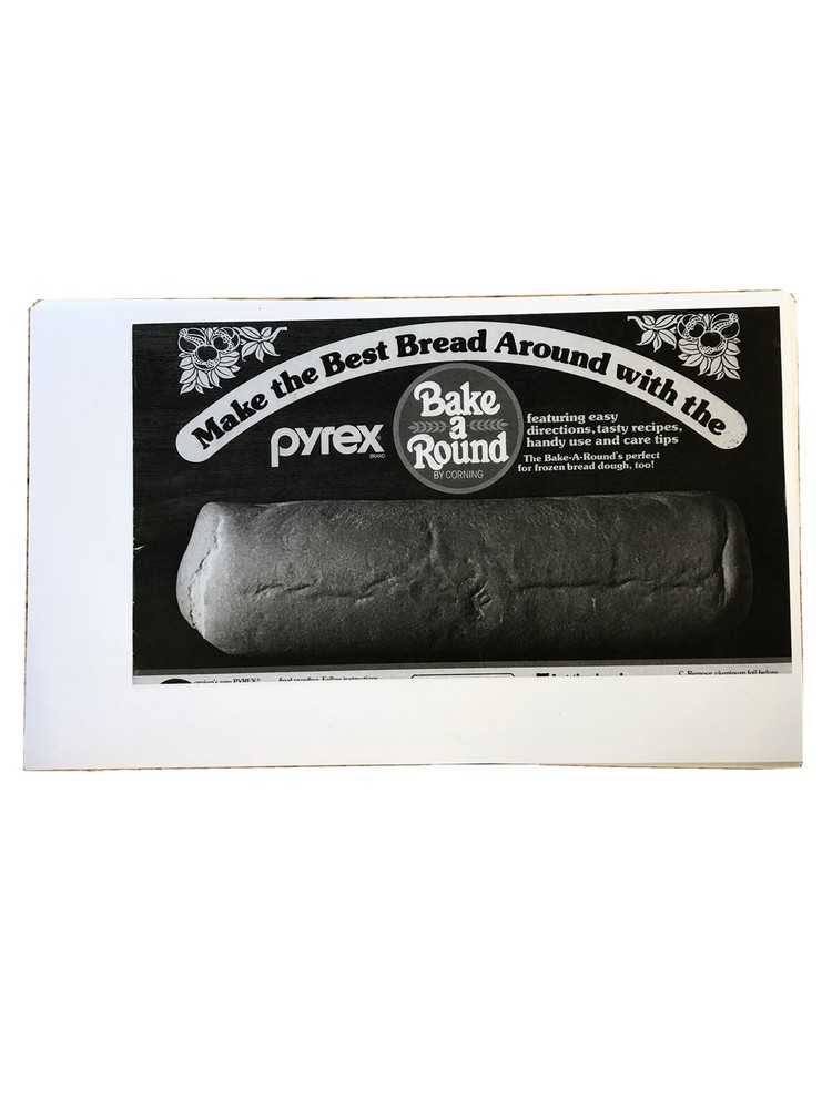 PYREX Bake A Round Bread Baking Tube INSTRUCTIONs + Recipes COPY only
