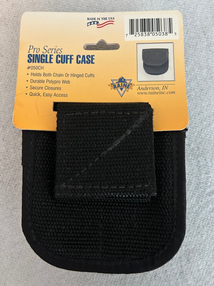 Pro-series by Raine black polypro single handcuff case