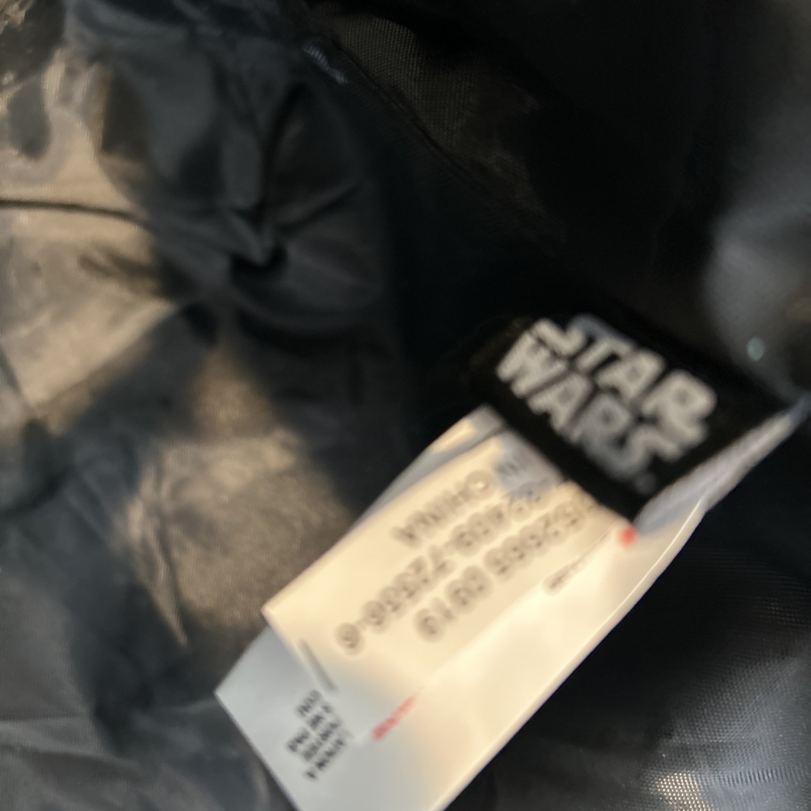 Star Wars Tote Handbag Zippered Lightweight Black and Gold Disney NEW with Tags