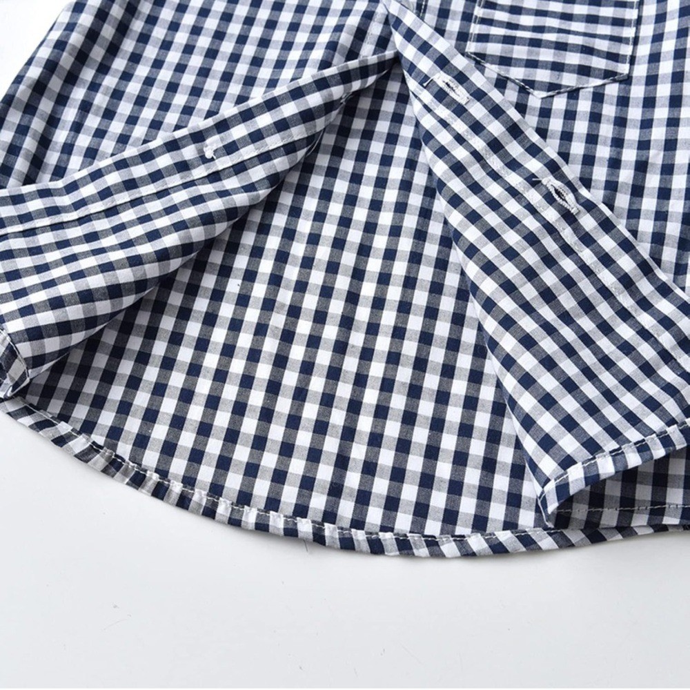 NWT Kids Checkered Shirt and Suspender Set 6 X64