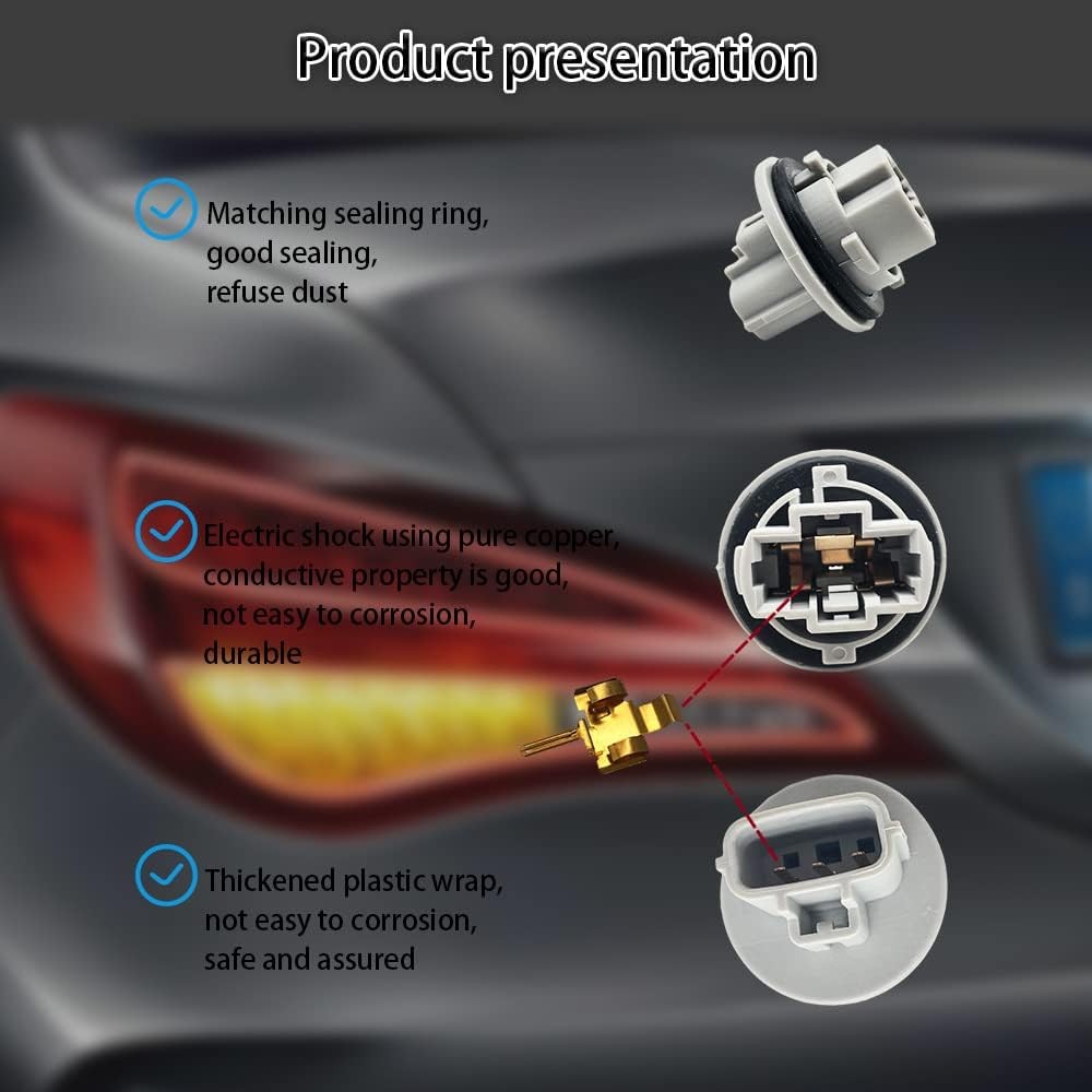 Turn Signal Bulb Socket Plug for Toyota Front 2 Pcs