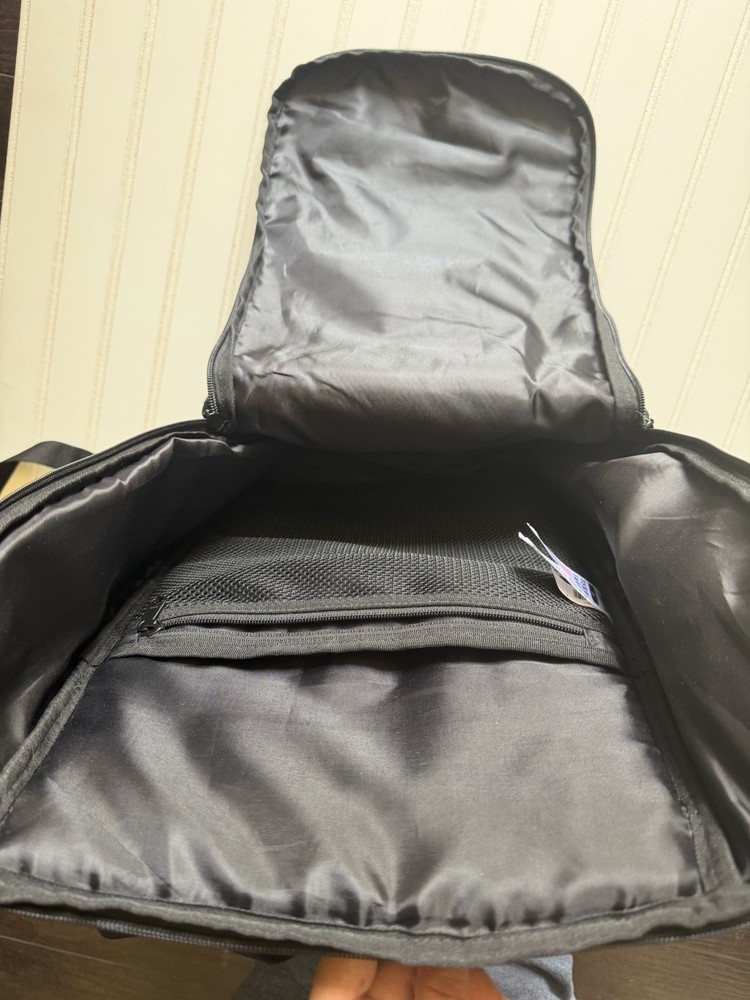 Gymshark Black Polyester Terylene Gym Backpack Zip Closure 2 Pockets OS