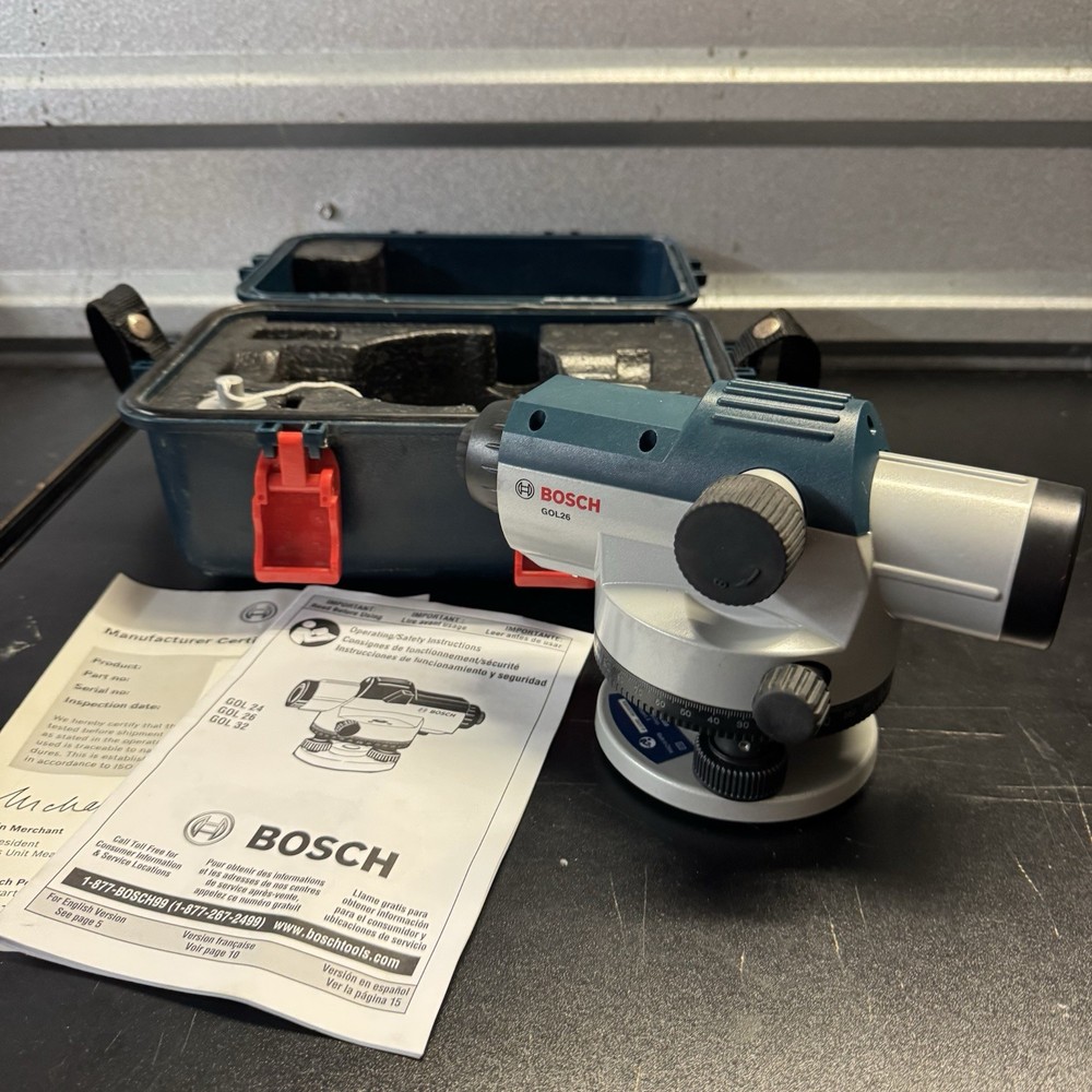 Bosch GOL26 Automatic Optical Level - Blue - Nice W/ Case