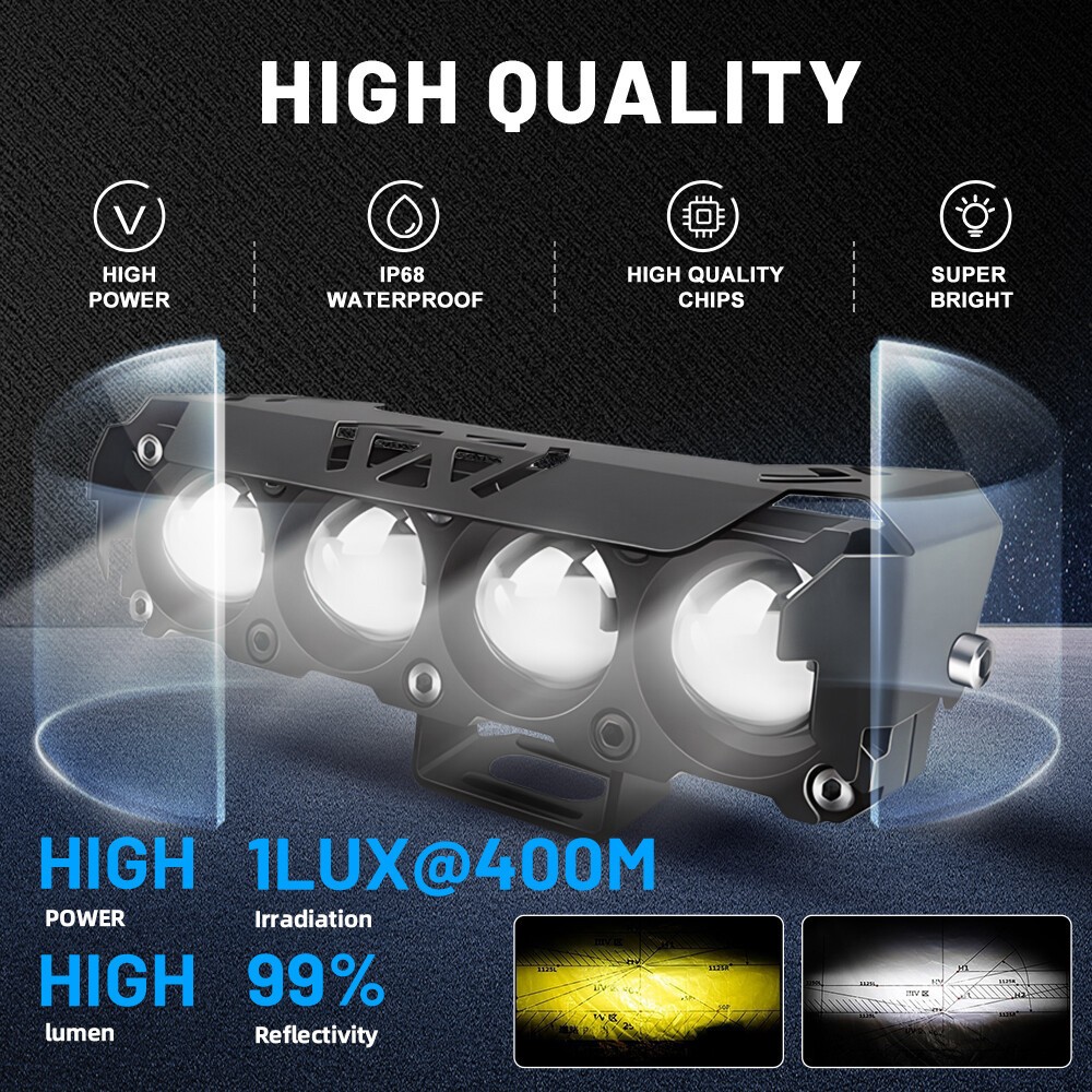 Pair For 2017-2024 Can-Am Maverick X3 UTV 5'' LED Work Driving Lights Fog Pods