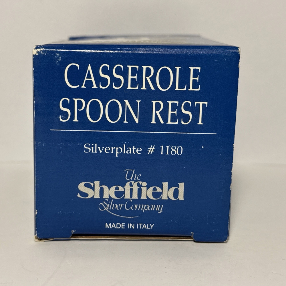 Sheffield Silverplate Casserole Spoon Rest #1180 Italy Vtg Kitchen Tableware