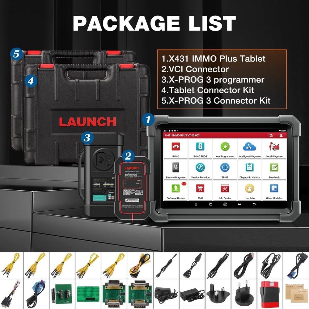 Launch X431 IMMO PLUS PRO 5 Key Programming Tool Full System Diagnostic Scanner