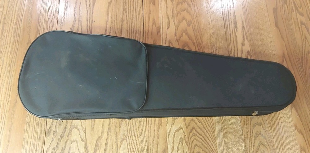 Lightweight BLACK VIOLIN CASE with Soft Silver & Gray Lining (SIZE: 4/4)