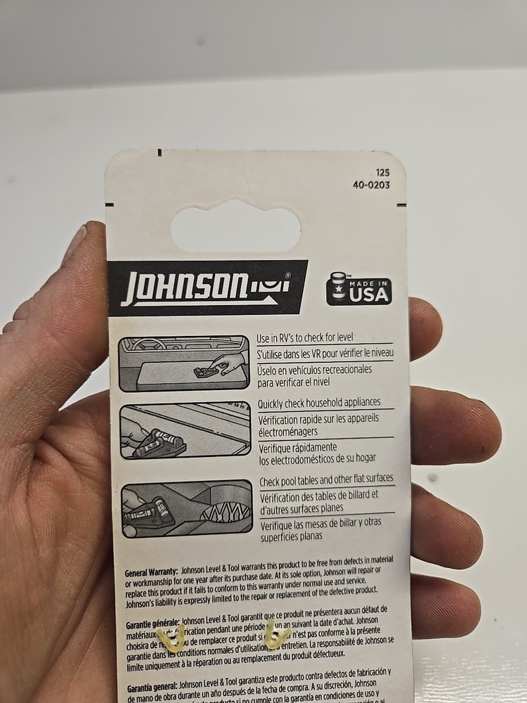 Johnson Level & Tool 125 Cross Check Level