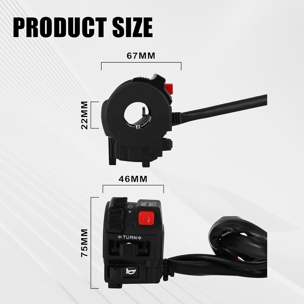 Left Handlebar Switch for Hawk 250 – Turn Signal, Light & Horn Button